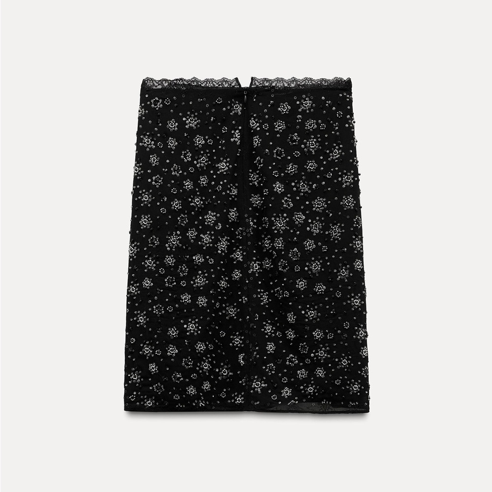 Embellished Black Skirt